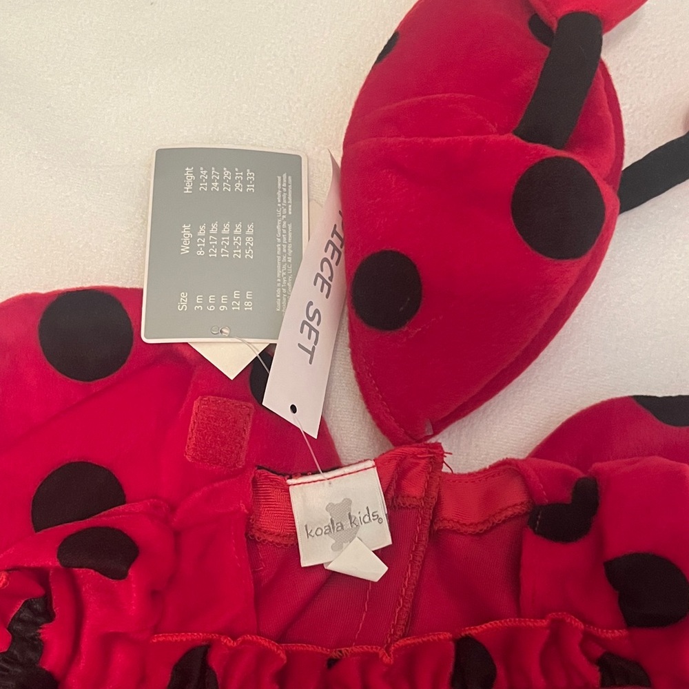 Koala Kids Red and Black Ladybug Costume - Picture 3 of 4